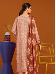 edenrobe Allure Printed Khaddar Unstitched 3Pc Suit EWU23A3-27080-3P
