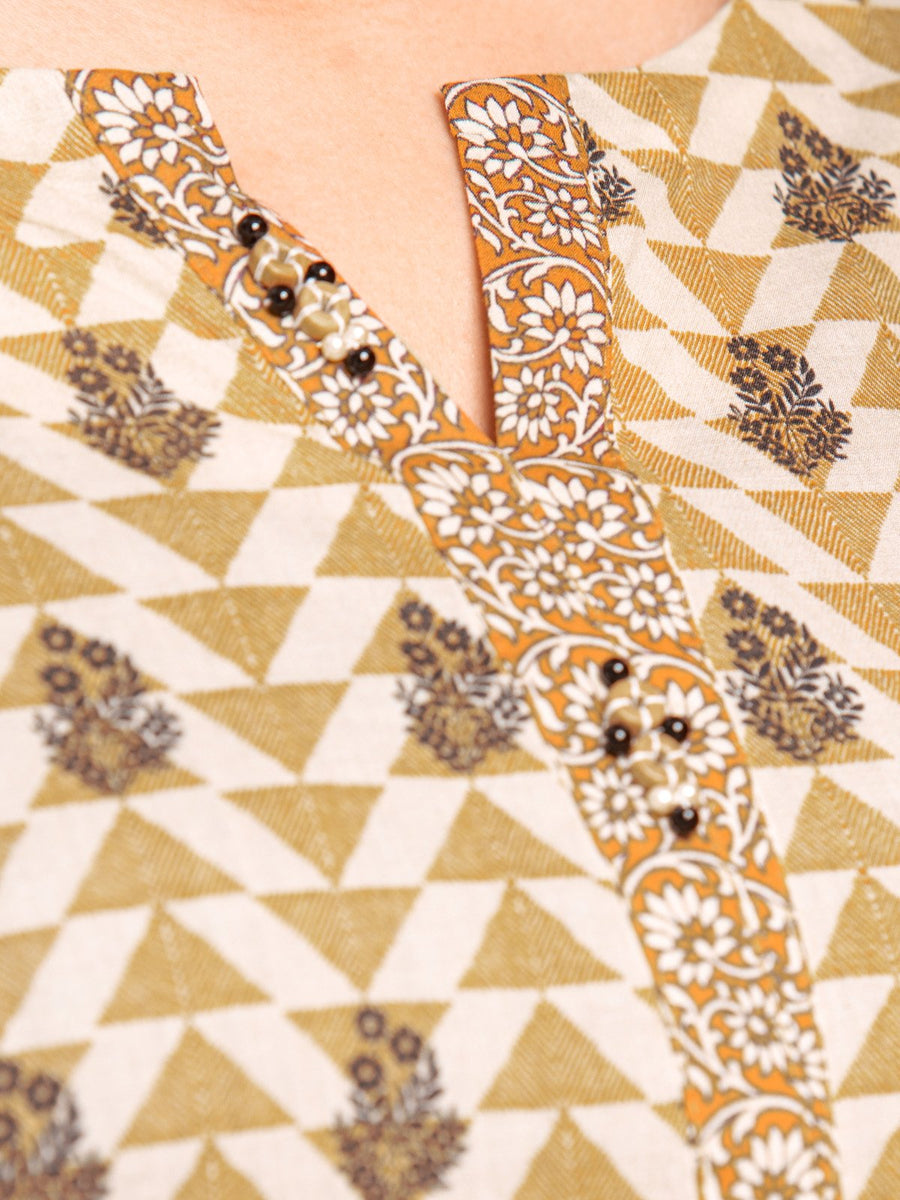 edenrobe Allure Printed Khaddar Unstitched 3Pc Suit EWU23A3-27083-3P