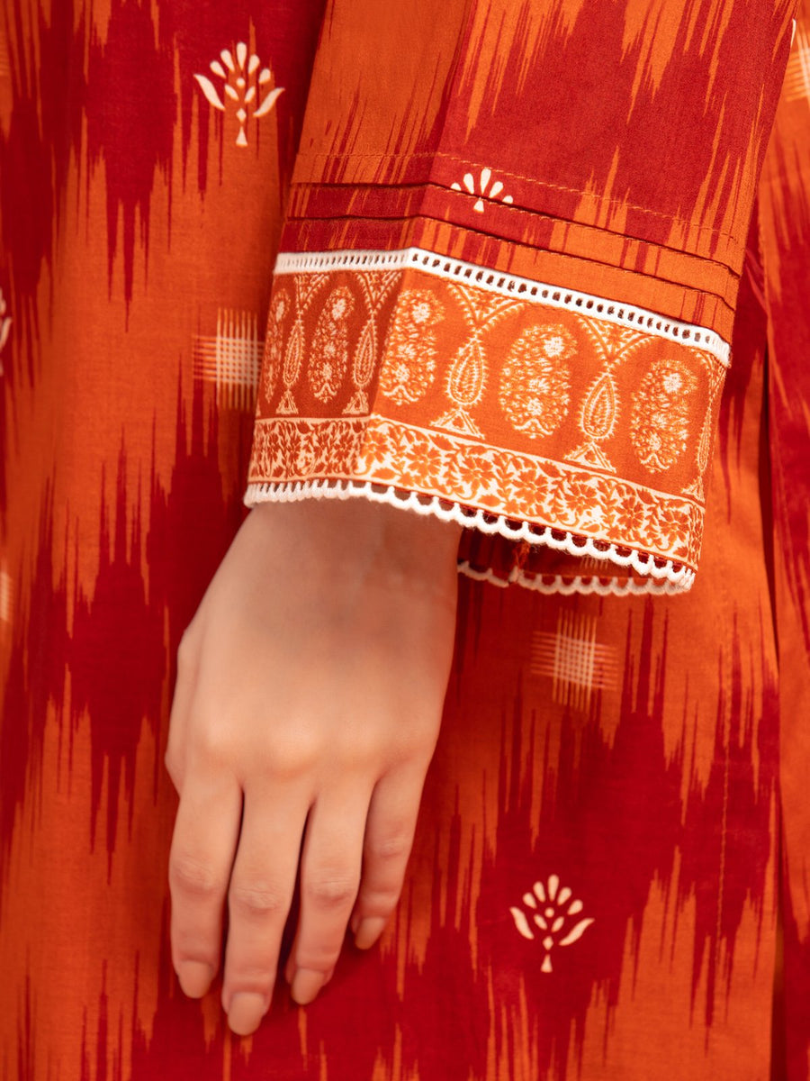 edenrobe Allure Printed Khaddar Unstitched 3Pc Suit EWU23A3-27101-3P