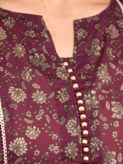 edenrobe Allure Printed Khaddar Unstitched 3Pc Suit EWU23A3-27105-3P