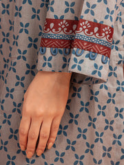 edenrobe Allure Printed Khaddar Unstitched 3Pc Suit EWU23A3-27126-3P