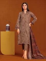 edenrobe Allure Printed Khaddar Unstitched 3Pc Suit EWU23A3-27127-3P