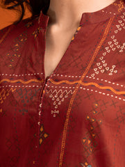 edenrobe Allure Printed Khaddar Unstitched 3Pc Suit EWU23A3-27161-3P