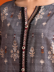 edenrobe Allure Printed Khaddar Unstitched 3Pc Suit EWU23A3-27192-3P