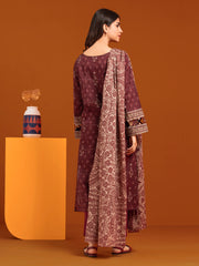 edenrobe Allure Khaddar Unstitched Printed 3Pc Suit EWU23A3-27193