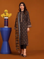 edenrobe Allure Printed Khaddar Unstitched 3Pc Suit EWU23A3-27194-3P