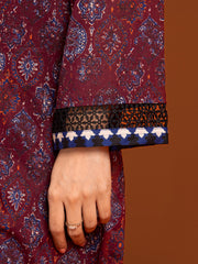 edenrobe Allure Printed Khaddar Unstitched 3Pc Suit EWU23A3-27196-3P