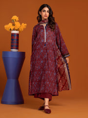 edenrobe Allure Printed Khaddar Unstitched 3Pc Suit EWU23A3-27196-3P