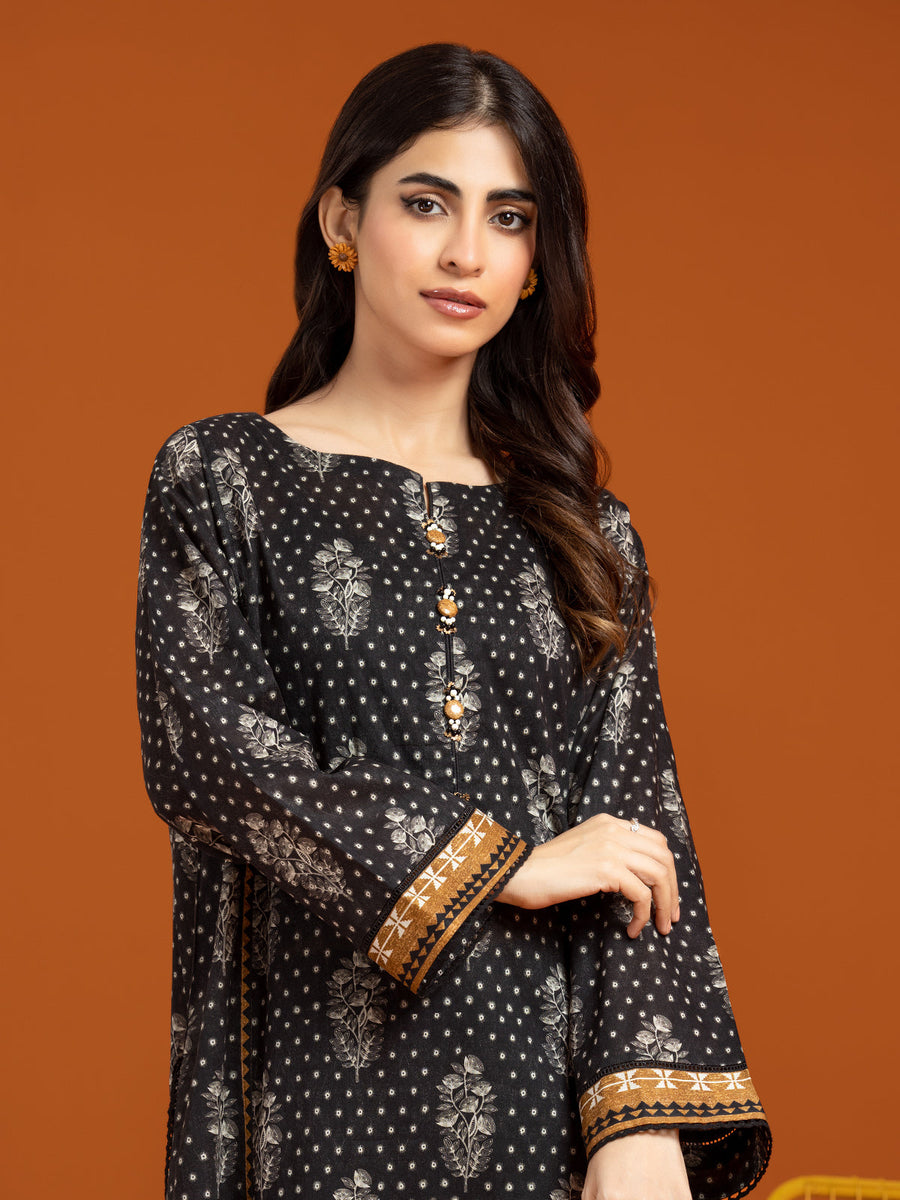 edenrobe Allure Printed Khaddar Unstitched 2Pc Suit EWU23A3-27250ST