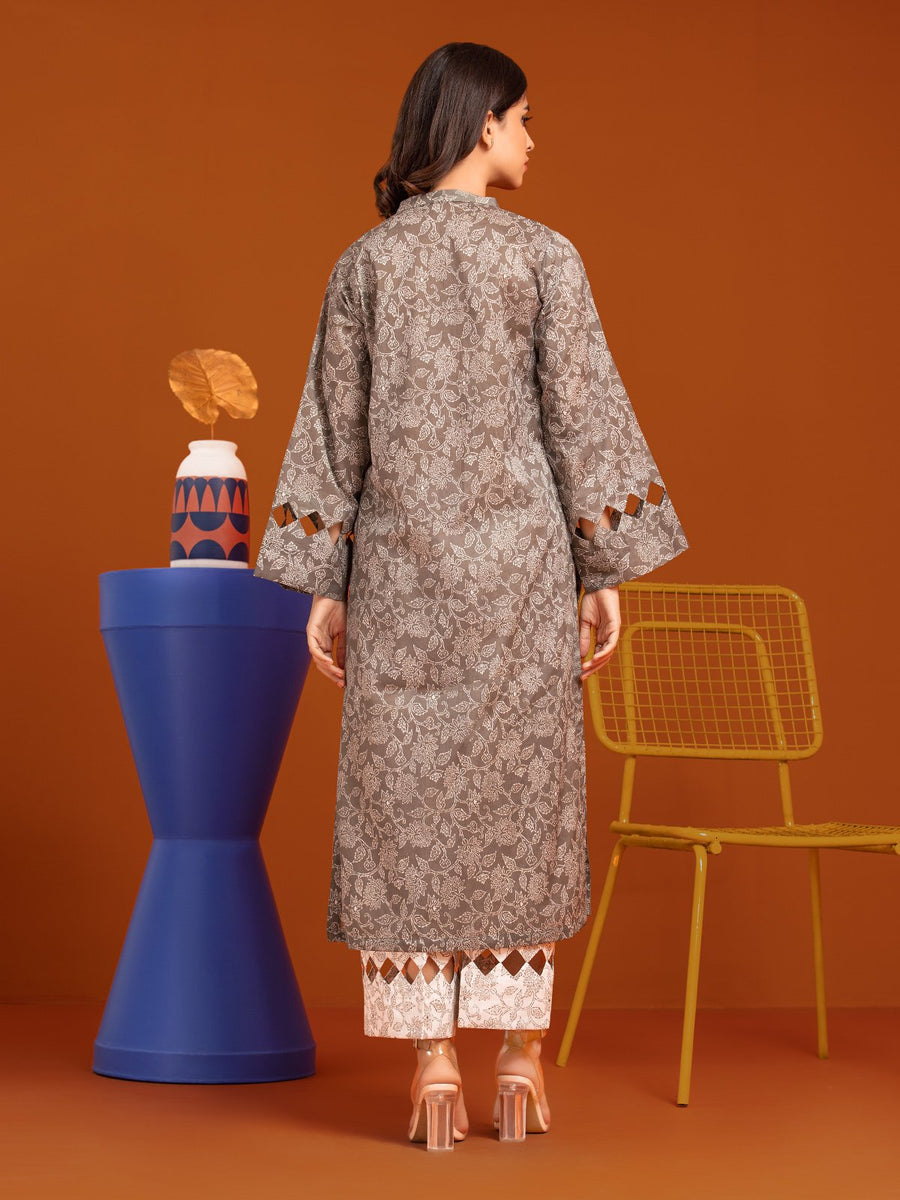 edenrobe Allure Printed Khaddar Unstitched 2Pc Suit EWU23A3-27265ST