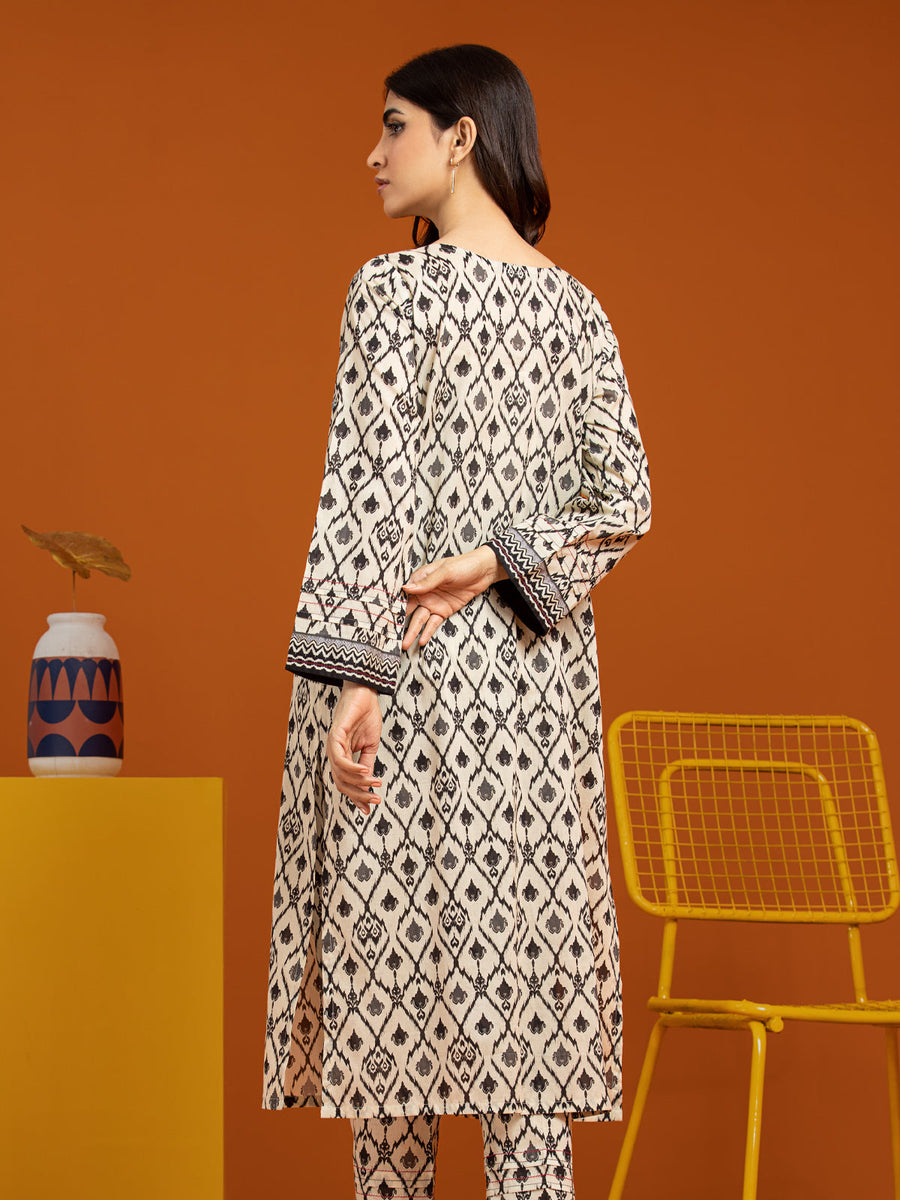 edenrobe Allure Printed Khaddar Unstitched 2Pc Suit EWU23A3-27268ST