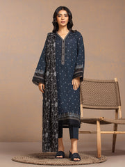 edenrobe Allure Printed Khaddar Unstitched 3Pc Suit EWU23A3-27286-3P