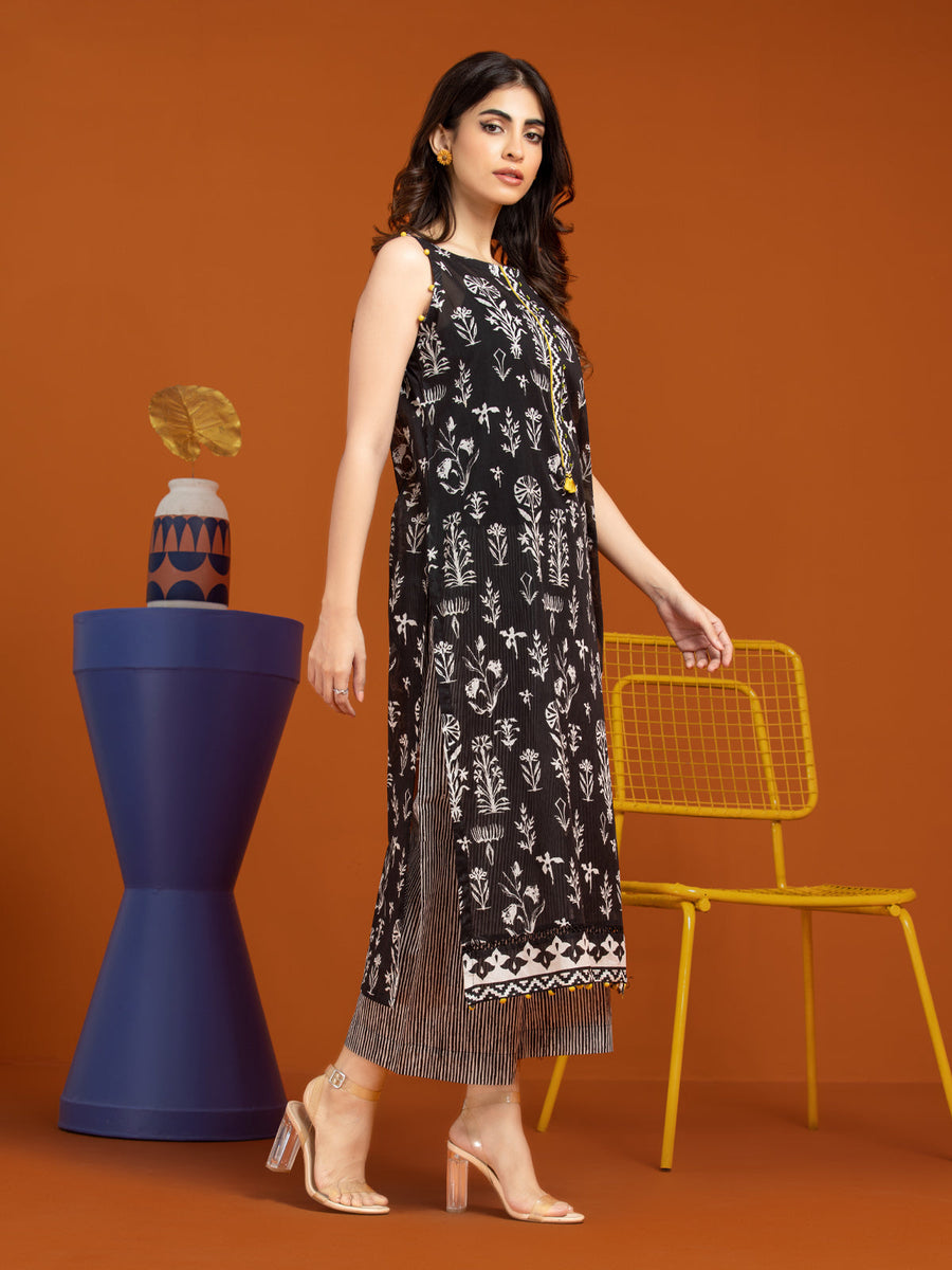 edenrobe Allure Printed Khaddar Unstitched 2Pc Suit EWU23A3S-26392ST