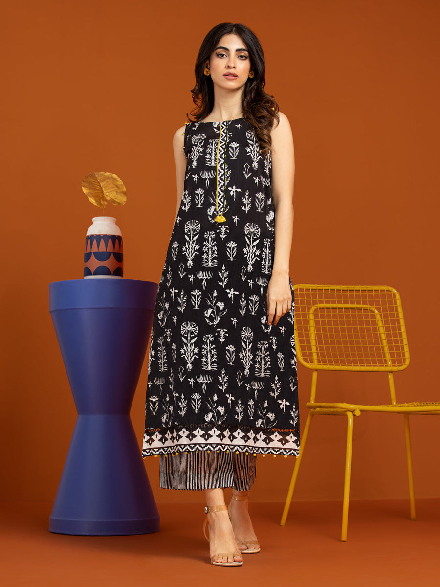 edenrobe Allure Printed Khaddar Unstitched 2Pc Suit EWU23A3S-26392ST