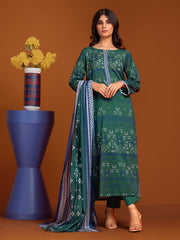 edenrobe Allure Printed Khaddar Unstitched 3Pc Suit EWU23A3-27143-3P