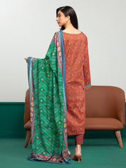 edenrobe Allure Printed Khaddar Unstitched 3Pc Suit EWU23A3S-27600-3P