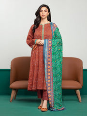 edenrobe Allure Printed Khaddar Unstitched 3Pc Suit EWU23A3S-27600-3P