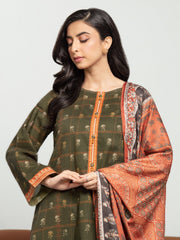 edenrobe Allure Printed Khaddar Unstitched 3Pc Suit EWU23A3S-27601-3P