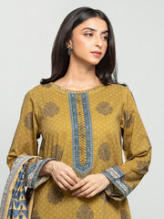 edenrobe Allure Printed Khaddar Unstitched 3Pc Suit EWU23A3S-27606-3P