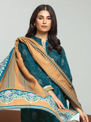 edenrobe Allure Printed Khaddar Unstitched 3Pc Suit EWU23A3S-27617-3P