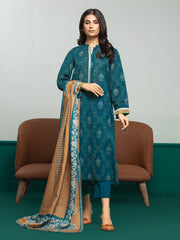 edenrobe Allure Printed Khaddar Unstitched 3Pc Suit EWU23A3S-27617-3P