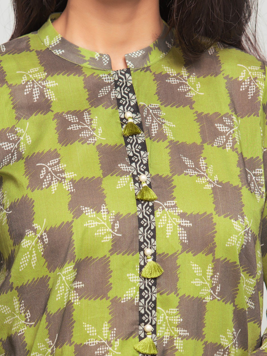 edenrobe Allure Printed Khaddar Unstitched 3Pc Suit EWU23A3S-27623-3P