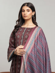 edenrobe Allure Printed Khaddar Unstitched 3Pc Suit EWU23A3S-27627-3P