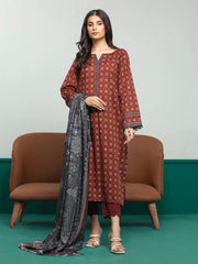 edenrobe Allure Printed Khaddar Unstitched 3Pc Suit EWU23A3S-27631-3P