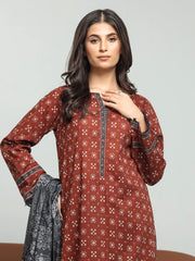 edenrobe Allure Printed Khaddar Unstitched 3Pc Suit EWU23A3S-27631-3P