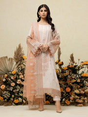 edenrobe Premium Festive Unstitched Raw Silk 3Pc Suit EWU23V16-26636