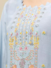 edenrobe Premium Festive Unstitched Raw Silk 3Pc Suit EWU23V16-26665