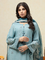 edenrobe Premium Festive Unstitched Raw Silk 3Pc Suit EWU23V16-26667