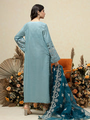 edenrobe Premium Festive Unstitched Raw Silk 3Pc Suit EWU23V16-26667