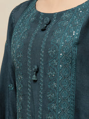 edenrobe Premium Festive Unstitched Raw Silk 3Pc Suit EWU23V16-26668