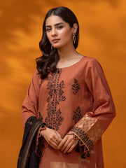 edenrobe Premium Festive Unstitched Jacquard 3Pc Suit EWU23V3-21119