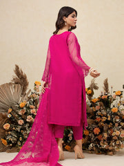 edenrobe Premium Festive Unstitched Organza 3Pc Suit EWU23V4-26647