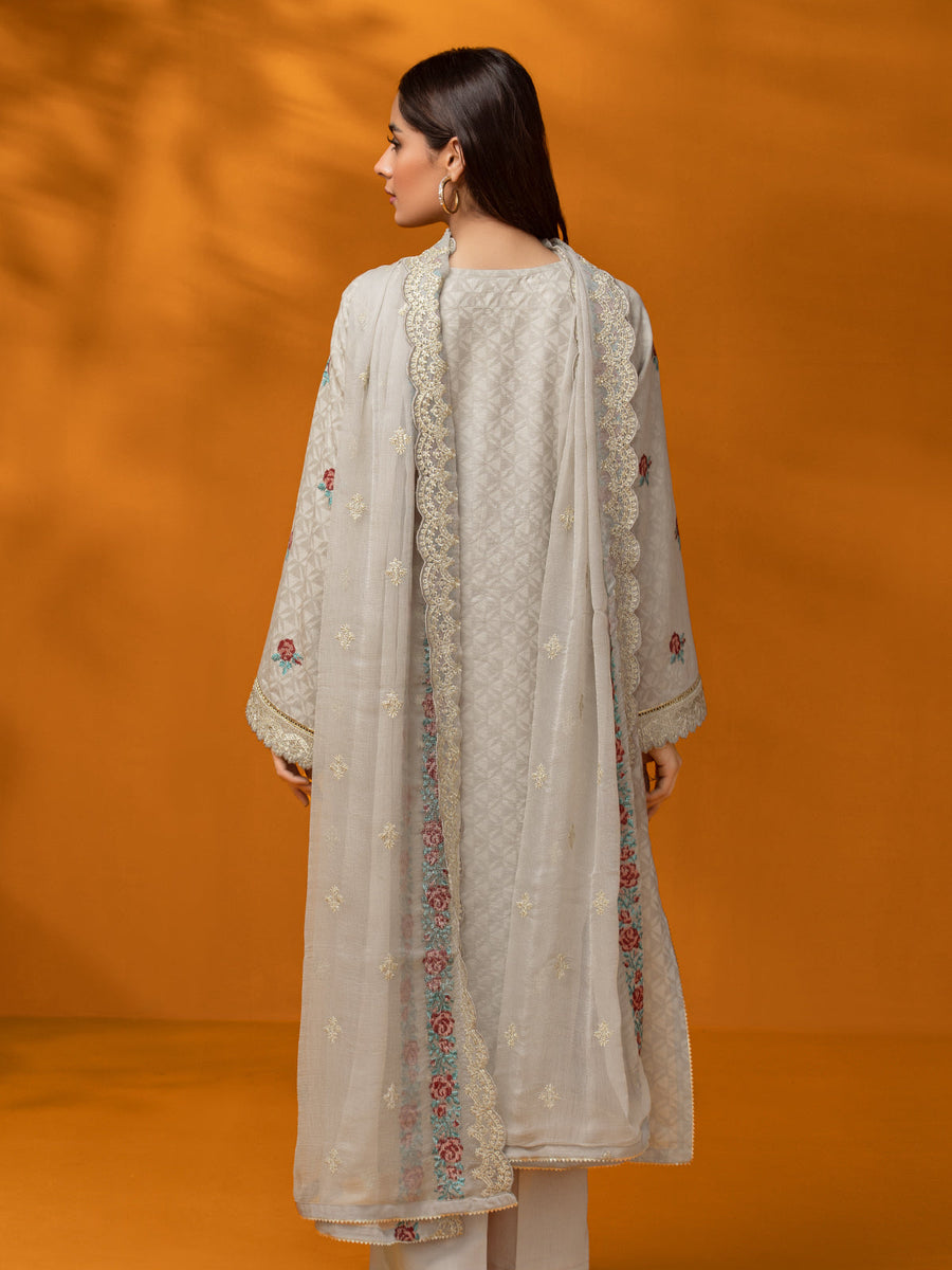edenrobe Premium Festive Unstitched Dobby 3Pc Suit EWU23V7-26625