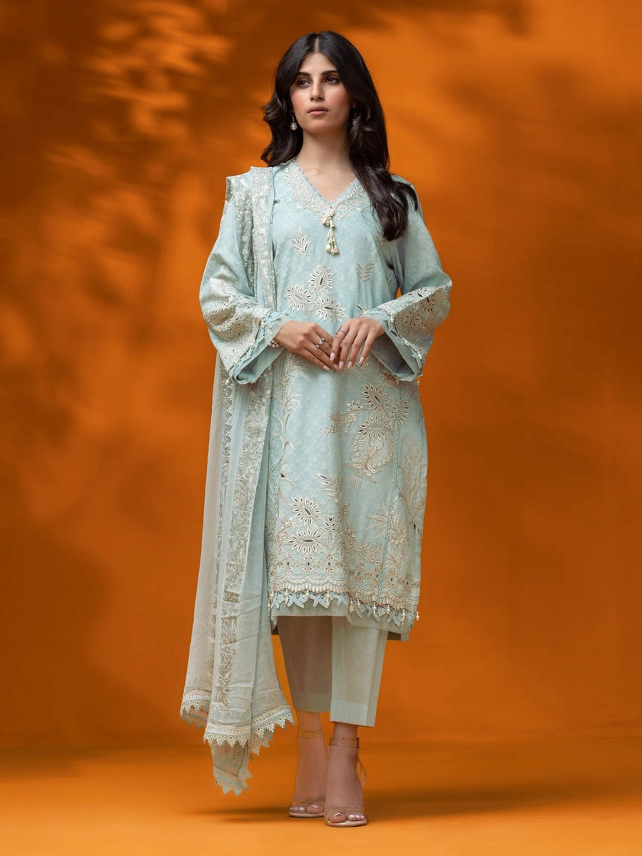 edenrobe Premium Festive Unstitched Dobby 3Pc Suit EWU23V7-26629-3P