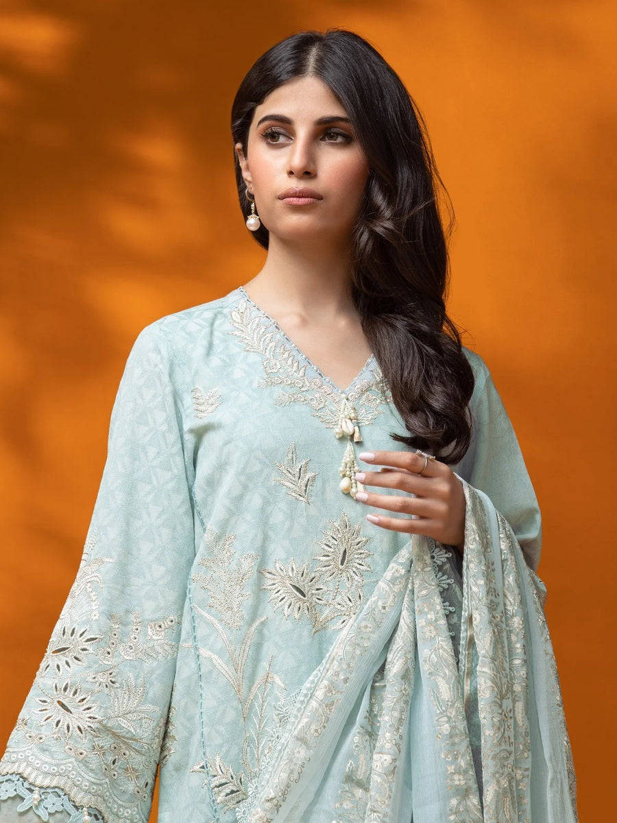 edenrobe Premium Festive Unstitched Dobby 3Pc Suit EWU23V7-26629-3P