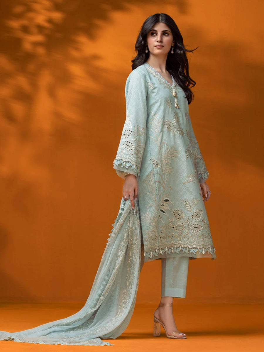 edenrobe Premium Festive Unstitched Dobby 3Pc Suit EWU23V7-26629-3P