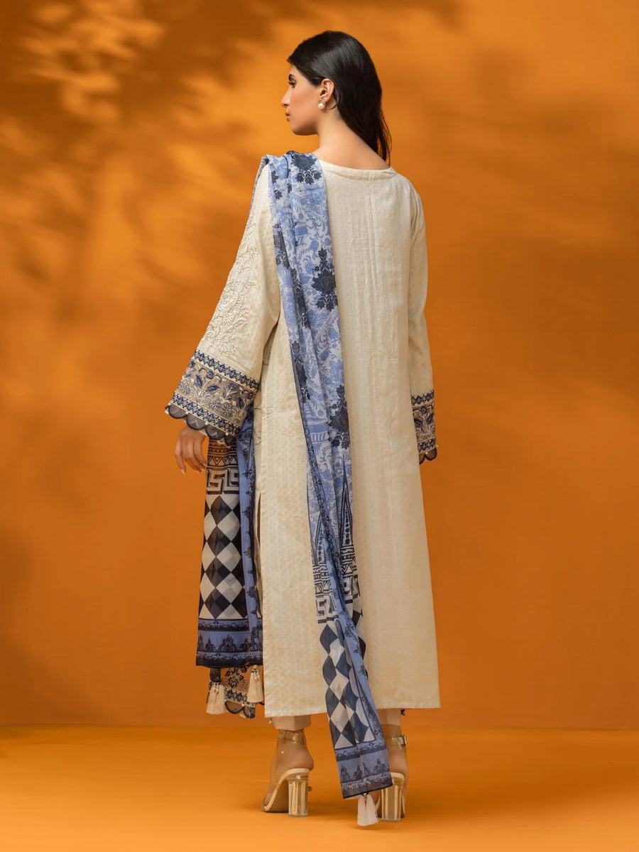edenrobe Premium Festive Unstitched Dobby 3Pc Suit EWU23V7-26632-3P