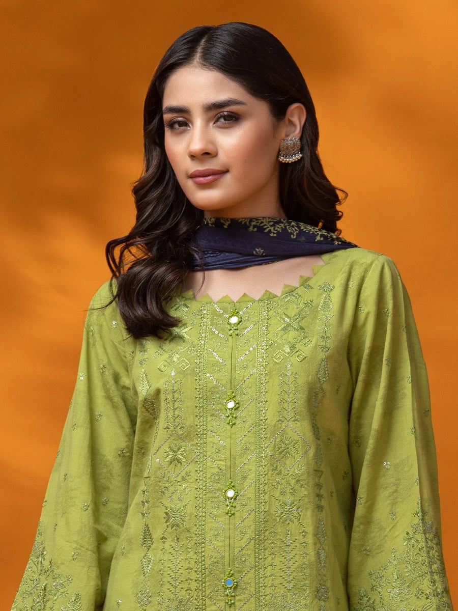 edenrobe Premium Festive Unstitched Dobby 3Pc Suit EWU23V7-26633-3P