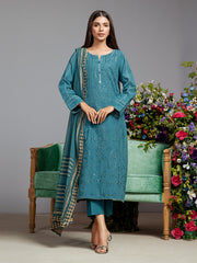 edenrobe Premium Festive Unstitched Dobby 3Pc Suit EWU23V7-26738-3P