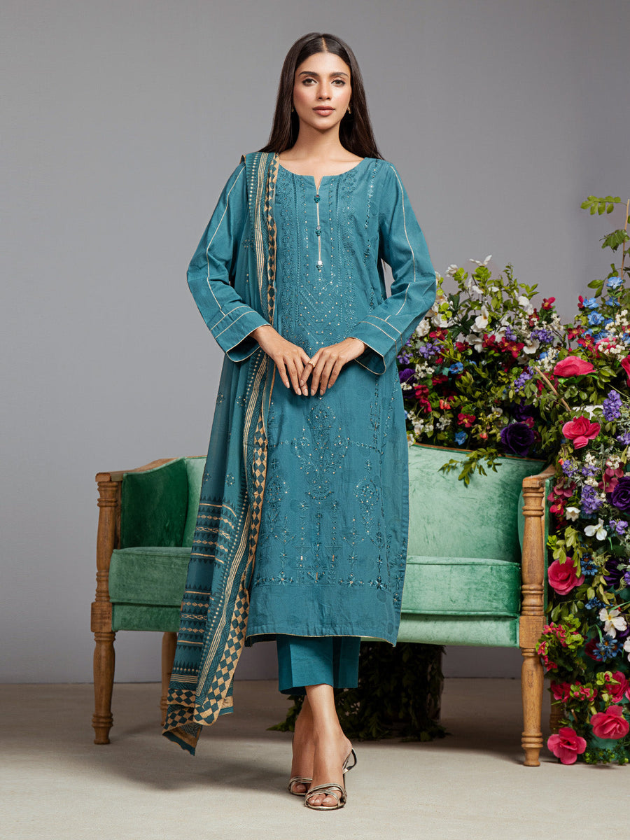 edenrobe Premium Festive Unstitched Dobby 3Pc Suit EWU23V7-26738-3P