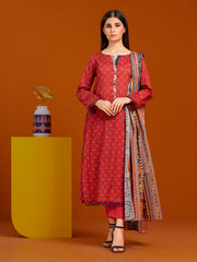 edenrobe Allure Lawn Unstitched Printed 3Pc Suit EWU24A1-27019