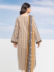 edenrobe Allure Lawn Unstitched Printed 3Pc Suit EWU24A1-28043-3P