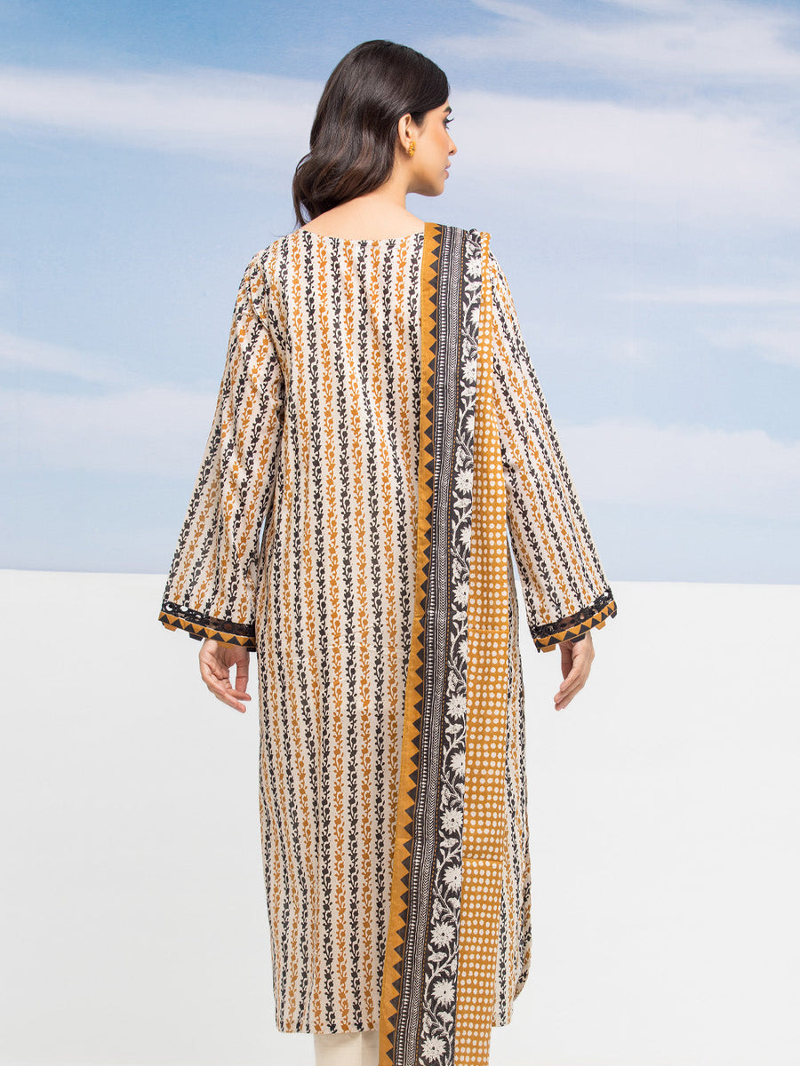 edenrobe Allure Lawn Unstitched Printed 3Pc Suit EWU24A1-28043-3P