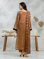 edenrobe Allure Lawn Unstitched Printed 3Pc Suit EWU24A1-28074