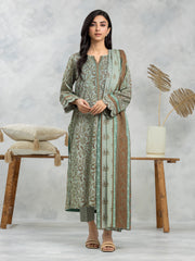 edenrobe Allure Lawn Unstitched Printed 3Pc Suit EWU24A1-28090