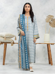 edenrobe Allure Lawn Unstitched Printed 3Pc Suit EWU24A1-28120